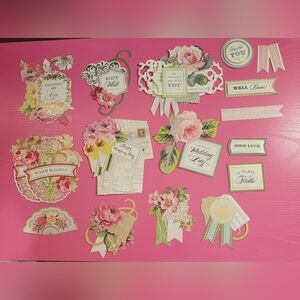 Anna Griffin Card Collage Toppers And Extras. Set Of 19. (0193)